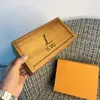 Designer Brown Tissue Box Wood Classic Letter Logo Home Desktop Decoration Tissue Box