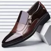 Spring Oxford Business Men Buty skórzane miękkie, swobodne oddychające męskie mokasyny Flats Zip Slipon Driving But 231226