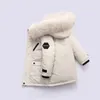 Hiver blanc canard down veste garçons parka épaisse chaude bébé manteau de vêtements d'extérieur 2-12 ans