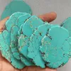 5st Turquoise Slab Turquoise Stone Cabochon Card Slab Form Venes Plat Nuggets Bead Hitta 30-100mm4 High Quality2256