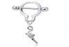 14G GUN Anhänger Unisex Nippelring PIERCING Schmuck 161666MM NoInfection Körperschmuck Barbells2771164