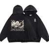 Berserk moletom masculino anime impressão gráfica 100% algodão hoodies preto vintage ácido lavado com capuz y2k retro pulôver roupas masculinas