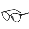 Солнцезащитные очки в оправе «кошачий глаз» для женщин, европейские и американские модные женские очки, компьютерные офисные прозрачные очки