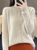 Women's Knits Spring Winter Women Clothing Cardigan Knitwear Aliselect Fashion Merino Wool Sweater O-Neck Full Sleeve Cashmere Tops