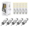 SOLONG 50 Stuks 0.3 ~ 0.35MM Wegwerp Tattoo Cartridge Naalden Ronde Liner Steriele Naald Geschikt voor Professionele Tatoeëerders 231225