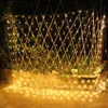 LED Net Mesh String Light 10x8M 6x4M 3x3M 3x2M 1 5x1 5M 8 Modes 110V 220V Fairy Decorative Lights Christmas Wedding Square Park De309f