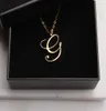 12pc monogram English Initial Alphabet G pendant Necklace tiny Letter charm Metal for Engagement friend woman mother men039s fa9175018