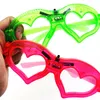 Sunglasses Party Costume Glow In Dark Heart Shape LED Glowing Rainbow Window-shades Mask Glasses Festival Events Supplies Favor