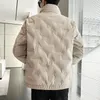 Nueva chaqueta de plumón de invierno para hombre sin sombrero con cuello levantado tendencia plumón de pato blanco chaqueta gruesa resistente al frío y al calor para hombre