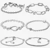 Nouveau 100% Authentique 925 Bracelet En Argent Pour Les Femmes De Qualité Supérieure Design De Luxe Bijoux Perles Bracelets De Charme Fit Charms Avec Boîte Amant Cadeau2743771