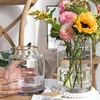 Vasos nórdico vaso de vidro flor hidropônica estética ikebana design alto luxo grande moderno florero decoração de casa wk50va