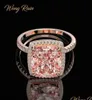 Solitaire Ring Rings Jewelry Wong Rain Luxury 100 925 Sterling Sier Created Moissanite Morganite Gemstone Wedding Engagement Fine7077379