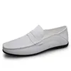 Summer Man Loafers Wedding Dress White Driving Moccasins Footwear Men Casual Shoes Split Leather Slip On Lightweight Male 231226