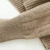 Suéteres femininos manga comprida pulôveres de gola alta lã merino solto grosso quente inverno senhoras 2 cores jumpers de lã
