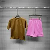 Luxury baby Tracksuit designer kids summer suit Size 100-150 Multi color optional Short sleeve Child T-shirt and shorts Dec20