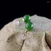 Stud Oorbellen RUIYI Real 18K Goud Natuurlijke Jasper Pure AU750 Oorbel Pins Voor Vrouwen Fijne Sieraden Gift