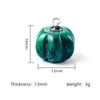 Pendentif Colliers 20pcs en gros sculpté naturel malachite cristal agate pierre citrouille en forme de bijoux de bricolage faisant des accessoires