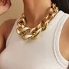 Déclaration Big Chunky Chain Collier ras du cou Goth Esthétique Acrylique CCB Chaîne épaisse sur le cou Collares Colliers Famale Bijoux 231226