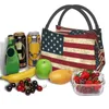 Bags Custom USA American Flag Lunch Bag Men Women Cooler Thermal Insulated Lunch Box for Office Travel Fruit Fresh Storage Bag