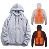 Sweatshirt Hoodies Trui Pullover Tops Elektrische USB Verwarming Mannen Outdoor Winter Warm Houden Capuchon Verwarming Hoodie Verwarmingspak 231226