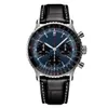 時計Quartz Watch Breit Navitimer AviationB01ステンレス鋼ストラップサファイアクリスタルガラスミラースポーツモントレラックス腕時計