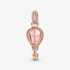 100% 925 Sterling Silver Sparkling Pink -Air Balloon Dangle Charm Fit Original European Charms Bracelet Fashion Wedding Egageme212F