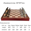 Luxury Metal Chess Figures 45CM Wooden Set Professional Folding Family Classic Board Games Home Ornaments Collection 231225