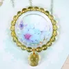 Bangle Wholesale Yellow Natural Crystal Bracelets 10mm Beads With Yellow Fox Pendant Bracelets Lucky Beauty for Women Crystal Jewelry