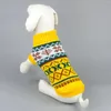 Vêtements de chien 4colors automne hiver vêtements de Noël doux chiot chaton col haut rayures design pull vêtements de mode pour chiens de compagnie chats