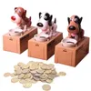 Dog Piggy Bank Electronic Dog Piggy Bank Hungry Dogs Money Box Automatic Coin Saving Cartoon Eating Money Dog Piggy Bank 231225