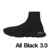 Designer sock shoes men women Graffiti White Black Red Beige Pink Clear Sole Lace-up Neon Yellow socks speed runner trainers flat platform sneakers casual 36-47