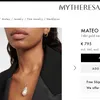 Mytheresa Mateo Luxury Fine Fine Jewelry Necklace Copper K Goldメッキクロスペンダントネックレス