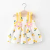 Girl Dresses Girls Baby Suspender Plaid Dress 2023 Summer Princess Korean Fashion Casual Cute 0-3 Years Old Sweet Dressess Frocks