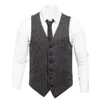 Tweed Slim Suit Modern Version Wool Blend Single-breasted Herringbone Men's Vest