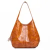 Casual Women Handbag Purse stor kapacitet Tygväska Högkvalitativ Lady Bag Vintage Hobo Bag Soft Patchwork Shoulder Bag Brown 231226