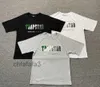 Projekt ruchu wiosna letnia trapstar T-shirt mężczyzn Kobiety Zielony biały ręcznik haft z krótkim rękawem