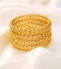 Bangle 24K Dubai Casamento Bangles para Mulheres Etíopes Jóias Cor de Ouro África Pulseiras Árabe Presentes de Aniversário 3944901