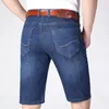 Męskie dżinsy Summer Short for Men Fashion Business swobodne proste szorty luźne czarny dżins 38 40 42