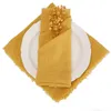 Serviettes en coton en gaze rétro rouille, 24 pièces, 32x32cm, torchon à thé, décoration de Table pour fête de mariage, noël, vente en gros, 231225, 231225