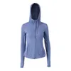 Lu Lu Align Fitness définir veste à capuche femmes à manches longues haut court manteau à glissière entraînement survêtement chemises dames vêtements de sport Yoga citron LL woman