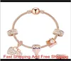 2020 nuovo stile braccialetto di fascino donne moda perline braccialetto braccialetto placcato oro rosa fai da te pendenti bracciali gioielli ragazze U4Tnf F82Ty6554111