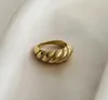 Croissant Ringen voor Vrouwen Gevlochten ed Signet Chunky Dome Ring Stapelen Band Sieraden Verklaring Ring Party Accessoires5821759