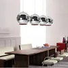 Modern Glass Globe Ball Pendant Lights silver Shade Pendant Lighting Round Ceiling Hanging Lamp luminaire Kitchen Light Fixture358g