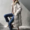 Winter cotton jacket for women, long heavy-duty woolen hatt for women