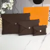 2021 Högkvalitativ Kirigami Pochette Handväska Design Wallet 3 -stycken Womens Purse Coin Purses Double Hasp Wallet Fold Card Holder PA2664