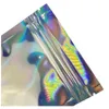 Laserowe kolorowe torby opakowaniowe Rzębione zapach torebki worki foliowe torebki foliowe płaskie na imprezę faworyzowanie przechowywania żywności holograficzne niestandardowe logo ivicw koact