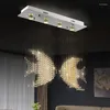 Pendant Lamps Acrylic Leaves Led Chandelier Modern Lamp Living Dining Room Remote Control Hanging Ginkgo Ceiling Fixtures