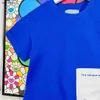 New Baby T-shirts summer kids designer clothes Size 100-160 blue round neck boys tees girl Short Sleeve Dec20