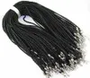 100 pzlotto 18039039 3mm Nero PU Pelle Treccia Collana Cords Con Chiusura a Moschettone Per Gioielli FAI DA TE Neckalce Ciondolo Artigianale Jewe3822294