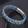 Manchette en cuir Bracelet hommes vintage rétro tressé véritable Bracelets Homme Femme hommes Bracelets bijoux faits à la main Pulseras1229x